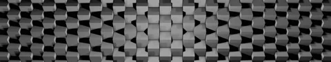 Super Wide Extended 3D Rendered Video with geometric art in 5760X1080px Stock Footage 139350372