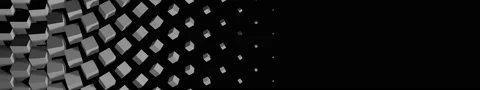 Super Wide Extended 3D Rendered Video with geometric art in 5760X1080px Stock Footage 139350411