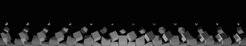 Super Wide Extended 3D Rendered Video with geometric art in 5760X1080px Stock Footage 139350756