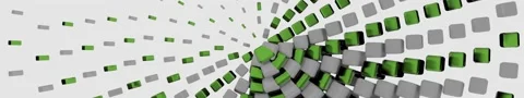Super Wide Extended 3D Rendered Video with geometric art in 5760X1080px Stock Footage 139351292