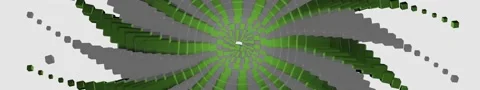Super Wide Extended 3D Rendered Video with geometric art in 5760X1080px Stock Footage 139352358