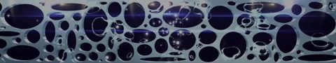 Super Wide Extended 3D Rendered Video with geometric art in 5760X1080px Stock Footage 139352559
