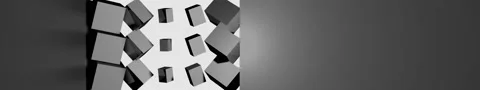 Super Wide Extended 3D Rendered Video with geometric art in 5760X1080px Stock Footage 139353000
