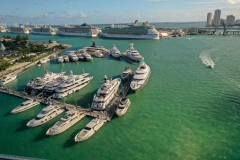 Super Yacht Show in Miami 2019 Stock Photos