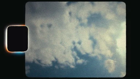 Super8 shot of moving clouds in the sky Stock Footage 301821256