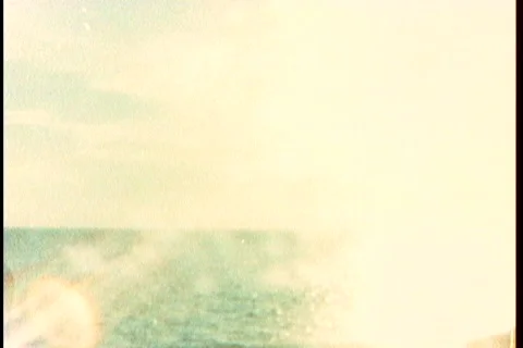 Super8 sun over the sea Stock Footage 40736654