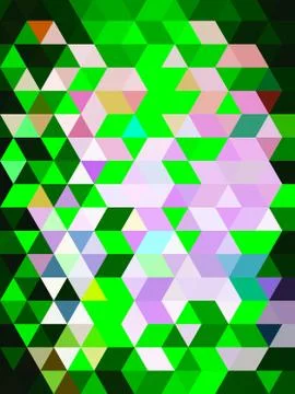A superb illustration of colorful digital pattern of varied shapes of triangles Stock Illustration