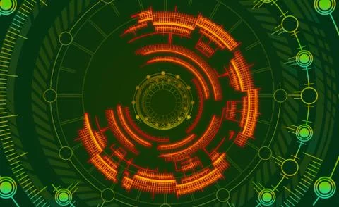 Superb modern hi-tech with green background Stock-Illustration
