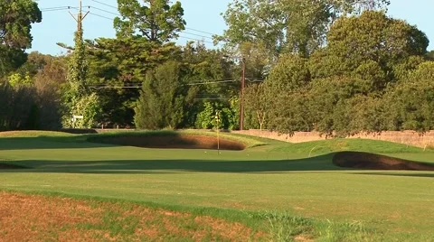 Superb Par 4 in the Classic Links Style - Zooming Out Stock Footage 52456656