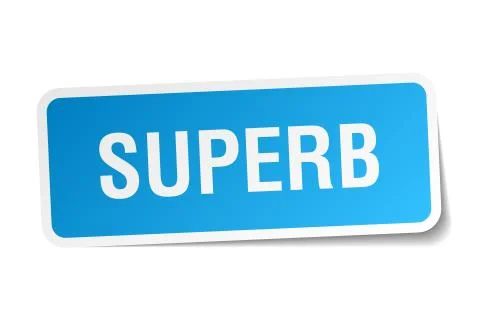 Superb square sticker on white Stock Illustration