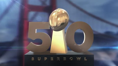 Superbowl 50 Football Intro Stock Footage