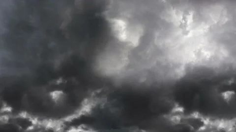 Supercell storm and lightning strike. | Stock Video | Pond5