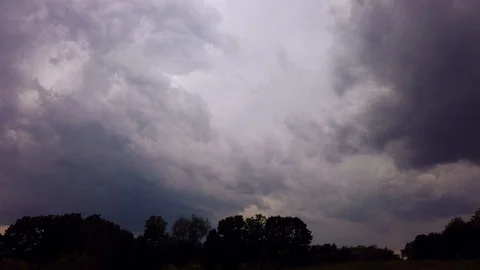 Supercell storm clouds - Motion-lapse Stock Footage 108914671