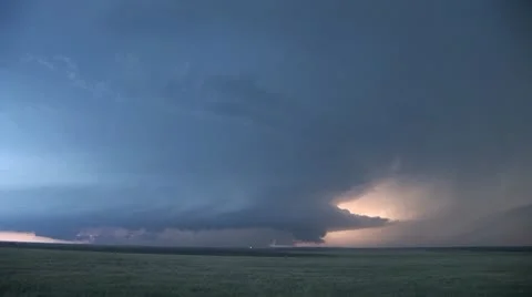 Supercell Thunderstorm Stock Footage 12627522