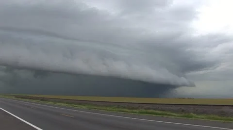 Supercell Thunderstorm Stock Footage 12627530
