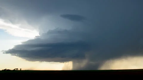 Supercell Thunderstorm Moving through Colorado Stock Footage 272753801