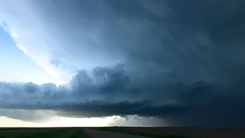 Supercell Thunderstorm Overhead Stock Footage 272756281