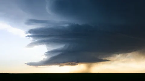 Supercell Thunderstorm in the Plains of Texas Stock Footage 272758098
