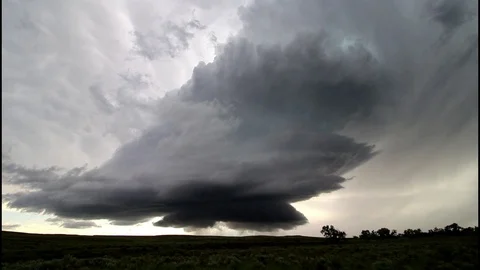 Supercell Thunderstorm Time Lapse Stock Footage 91465928