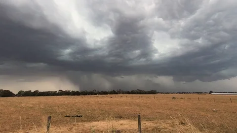 Supercell Thunderstorm Timelapse Stock Footage 102478150