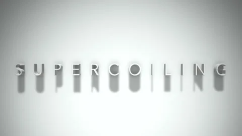 Supercoiling 3D title animation with shadows on a white background Stock Footage 298000710