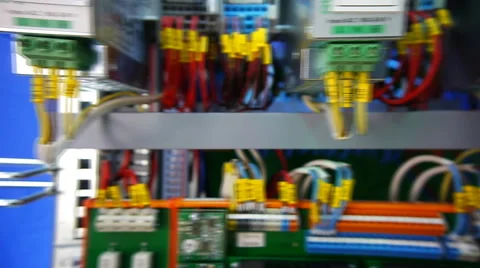 Supercomputer with cables close up view. Stock Footage 44373947