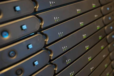 Supercomputer PWR Eth ID Supercomputer PWR Eth ID rack elements. Copyright... Stock Photos