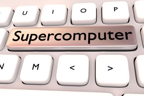 Supercomputer - technological concept Stock Illustration