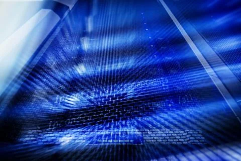 Supercomputers abstract data concept. Stock Photos