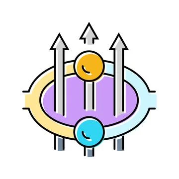 Superconducting loop quantum computer color icon vector illustration Stock Illustration