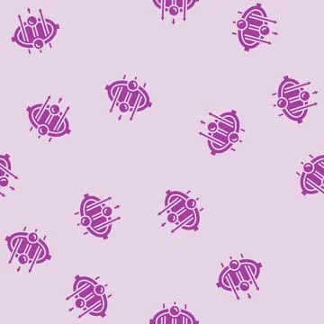 Superconducting loop quantum computer glyph seamless pattern Illustrazione stock