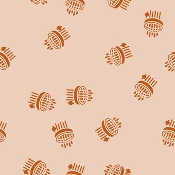 Superconducting loop quantum computer glyph vector seamless pattern Stock Illustration