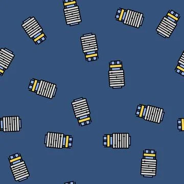Superconducting magnets vector seamless pattern Illustrazione stock