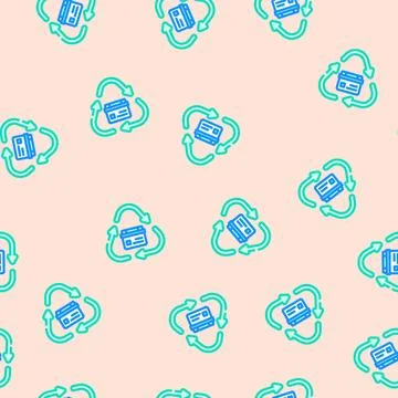 Superconducting magnets vector seamless pattern Stock Illustration