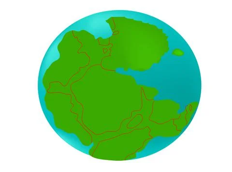 Supercontinent Pangea Stock Illustration