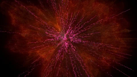 Superdetailed particle explosion / Confetti explosion / Big bang. Stock Footage 93795803
