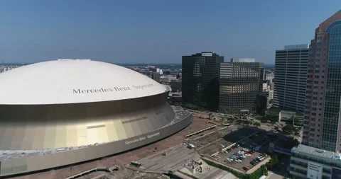 The Superdome in New Orleans Stock Footage 150652528
