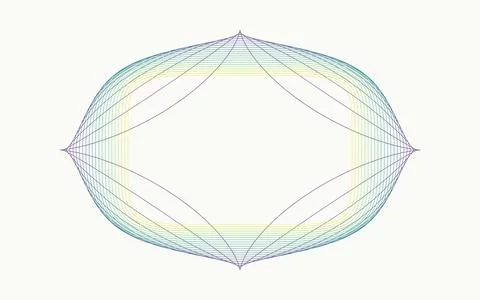 Superellipse Nested Frames Abstract Geometric Pattern Background Illustrazione stock