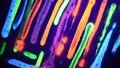 Superflash colour art glow background moving hypnotic glitch bad tv Stock Footage 104266127