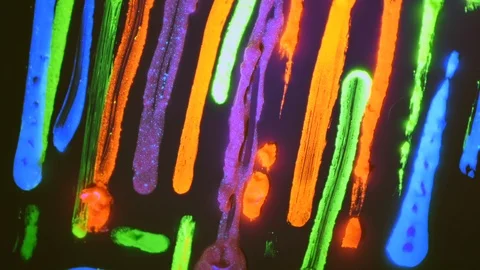 Superflash colour art glow background moving hypnotic glitch bad tv Stock Footage 104266397