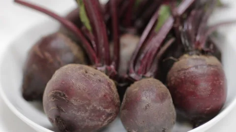 Superfood Beetroot side view Stock Footage 34836206