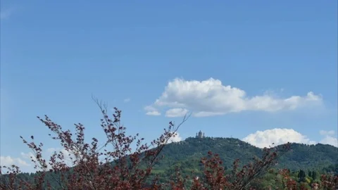 Superga hill time lapse Stock Footage 74662868
