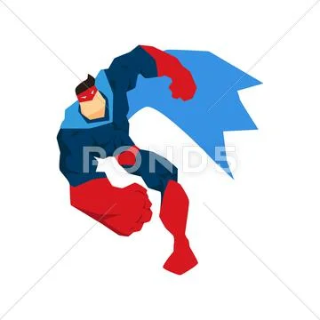 Flying Superhero Vector Male Character Action Poses Stock Illustration -  Illustration of colorful, figure: 170423008