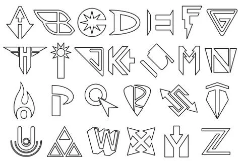 Superhero alphabet Stock Illustration