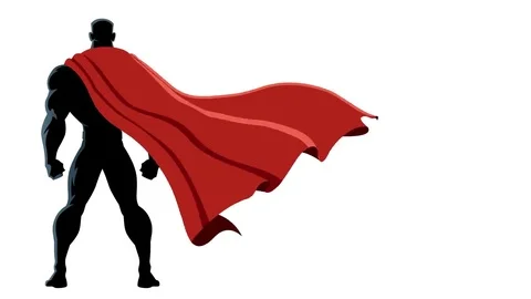 Superhero Back Isolated Stock Footage 69240651