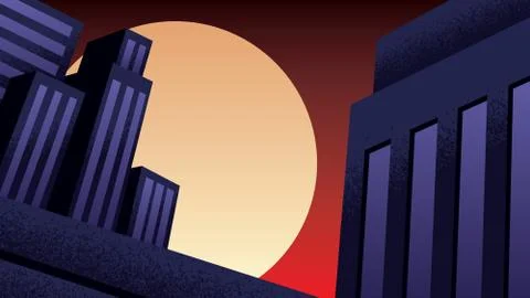 Superhero Background Night Stockillustratie