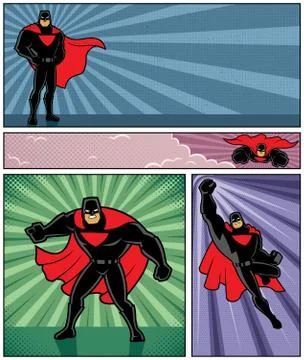 Superhero Banners  Stockillustratie