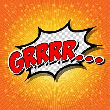 Superhero bashing Comics Bubble with text Stock Illustration