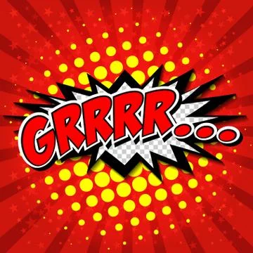 Superhero bashing Comics Bubble with text Stock Illustration