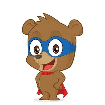 Superhero bear Stock Illustration